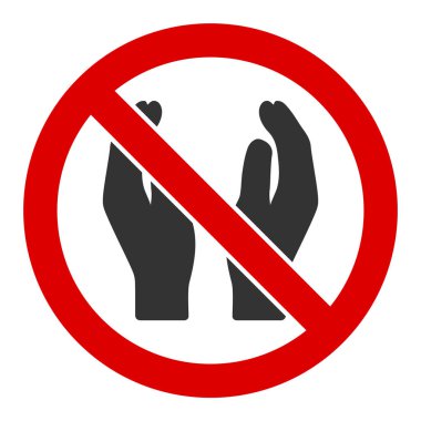 Düz Vektör Alkış Yok Simgesi