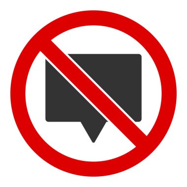 Düz Vektör Bayrak Yok Simgesi