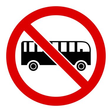 Düz Vektör Otobüs Simgesi Yok