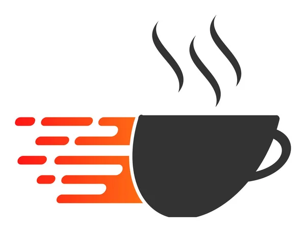 Flat Vector Express Coffee Icon — 스톡 벡터