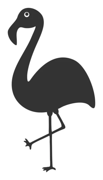 Flat Vector Flamingo Icon — Stock Vector
