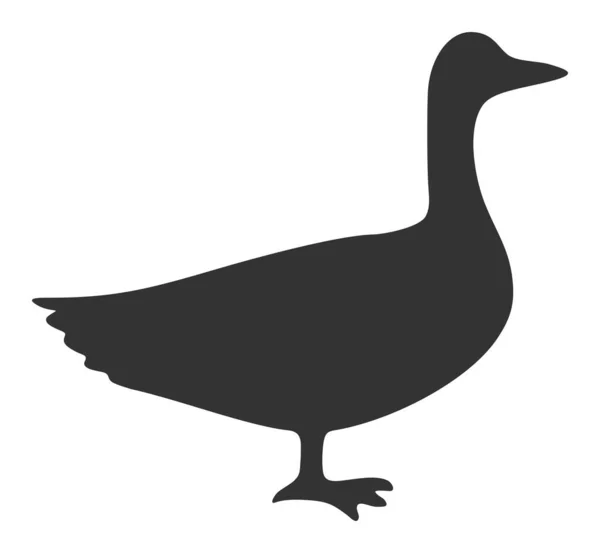 Flat Vector Goose Icon — Stock Vector