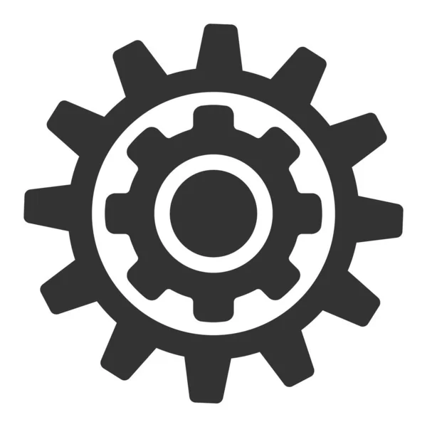 Flat Vector Inner Gear Icon — 스톡 벡터