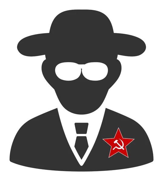 Ikon Mata-mata KGB Vektor Datar - Stok Vektor
