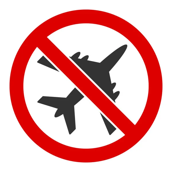 Vecteur plat Aucune icône d'avion — Image vectorielle