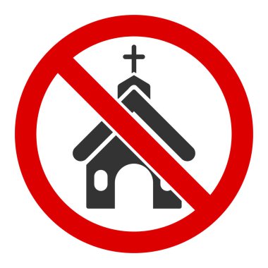 Düz Vektör Kilise Simgesi Yok