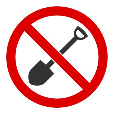 Düz Vektör Kaz Yok Simgesi