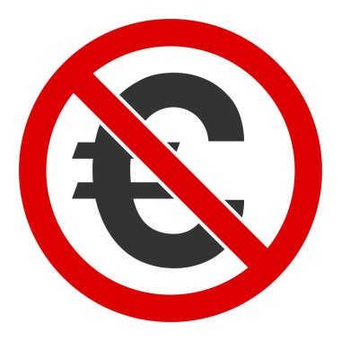 Düz Vektör Euro Simgesi Yok