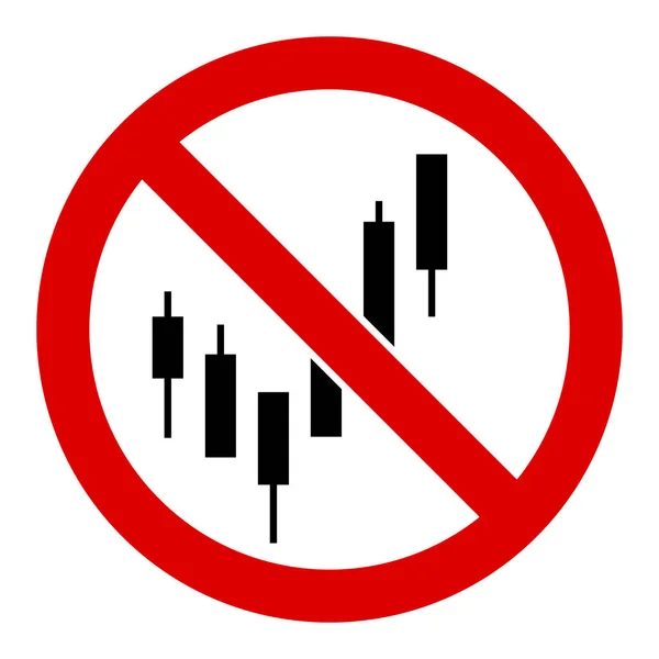 Platt vektor nr ljusstake diagram ikon — Stock vektor