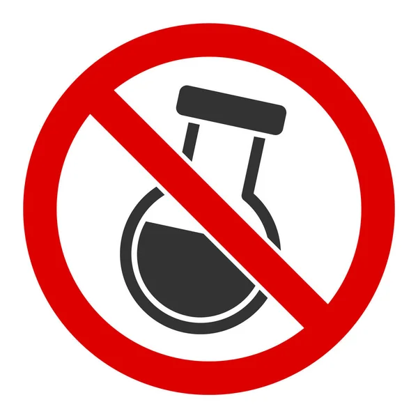 Vector plano No Chemical Retort Icon — Vector de stock