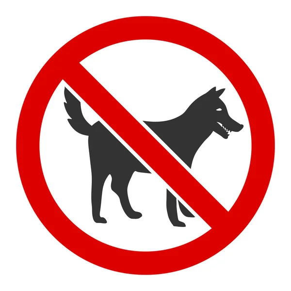 Vector plano No Dogs Icono — Vector de stock