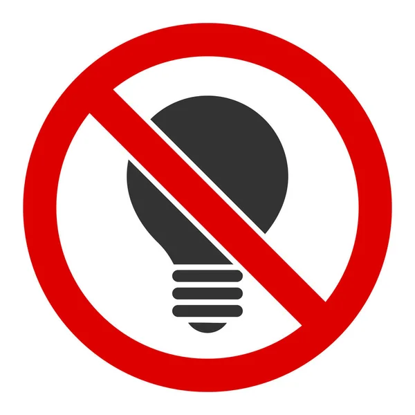 Vecteur plat aucune icône d'ampoule électrique — Image vectorielle