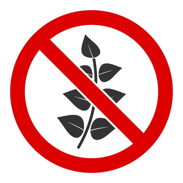 Vecteur plat Non Flore Plant Icône — Image vectorielle