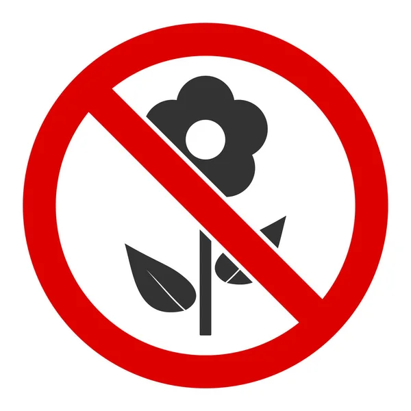 Vecteur plat aucune icône de fleur — Image vectorielle