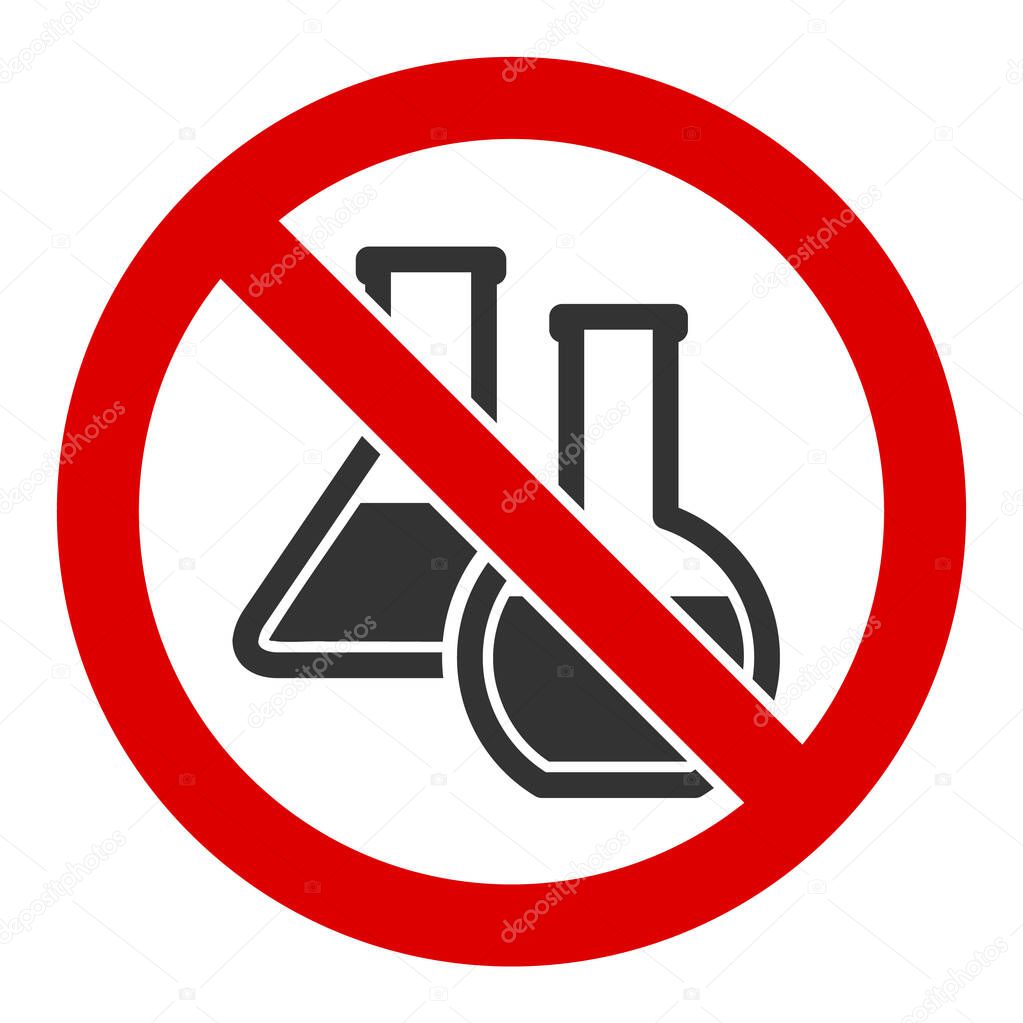 Flat Vector No Chemicals Icon