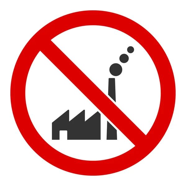 Flat Vector No Industrial Plant Icon — Stockvector