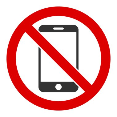 Düz Vektör Akıllı Telefon Simgesi Yok