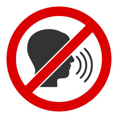 Düz Vektör Konuşma Simgesi Yok