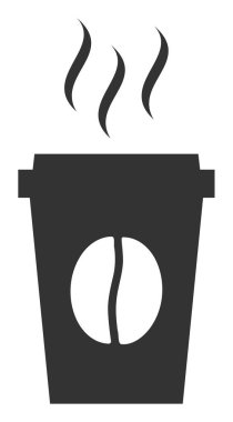 Düz Vektör Kağıt Kahve Kupası Simgesi