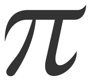 Düz Vektör Pi Sembol Simgesi Simgesi