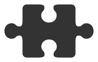 Düz Vektör Bulmaca Ögesi Simgesi