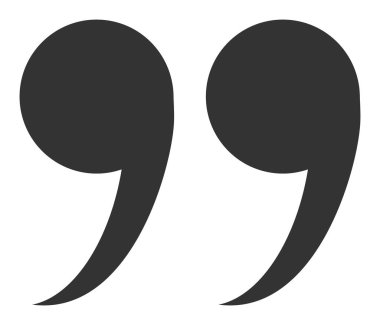 Düz Vektör Alıntı Sembol Simgesi Simgesi