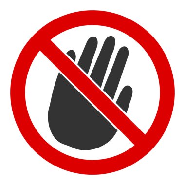 Düz Vektör Kısıtlı El Simgesi