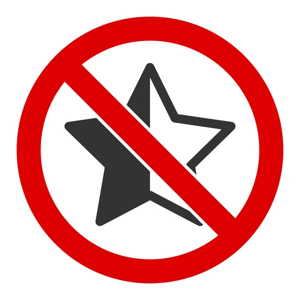 Vecteur plat Pas d'évaluation Star Icon — Image vectorielle