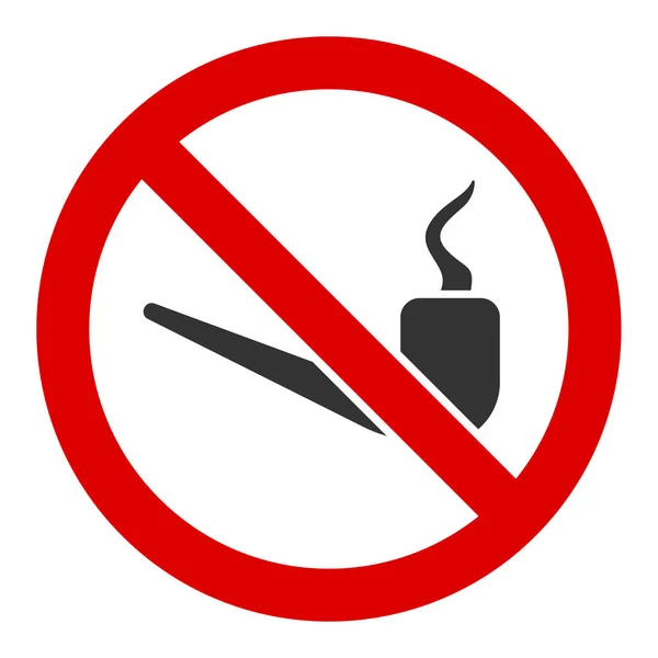 Vecteur plat No Smoking Pipe Icône — Image vectorielle