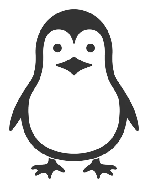 Flachvektor-Pinguin-Symbol — Stockvektor
