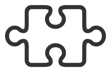 Düz Vektör Vuruşu Bulmaca Ögesi Simgesi