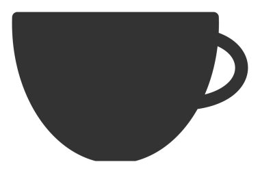 Düz Vektör Çay Kupası Simgesi