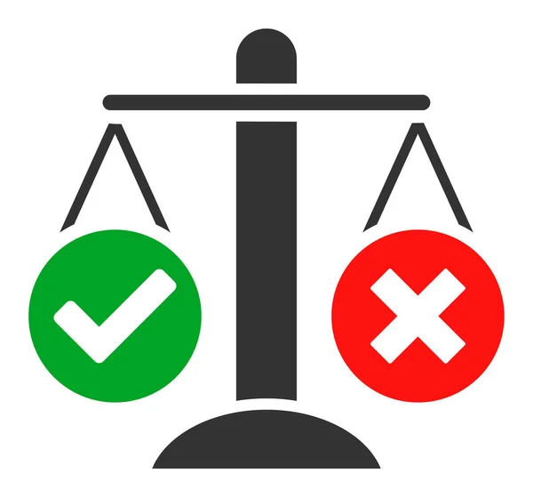 Flat Vector Truth Decision Icon — Stock Vector