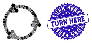 Mozaik Simgeyi Tehlike Dönüşü Buradan Damga ile Döndür