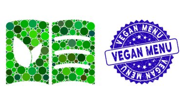 Vejetaryen Mozaik Menü Simgesi Tehlike Menüsü