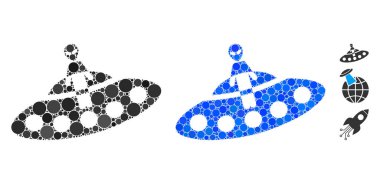 Ufo Mozaik Çemberler Simgesinde