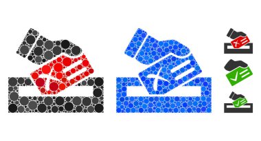 Çember Noktalarının Kompozisyon Protesto Oy Simgesi