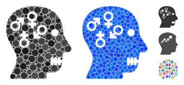 Küresel Ögelerin Psikoseksüel Bozukluk Bileşimi Simgesi