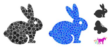 Yuvarlak Noktaların Tavşan Bileşimi Simgesi