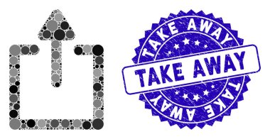 Mozaik Simge Yükler Dokulu Çıkartma Mührü ile