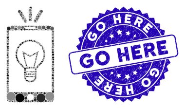 Mozaik Mobil Lamba Işığı Tehlike Simgesi Buraya Git