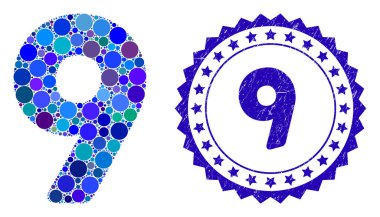 Kolaj 9 Sayılı Tehlike 9 Mühürlü Simge
