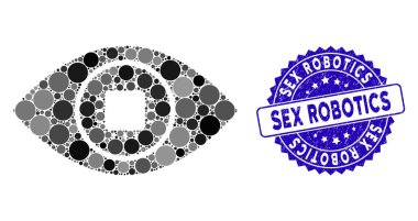 Kolaj Biyonik Göz Çizilmiş Seks Robotları Mührü ile Simgeye Lens Verdi