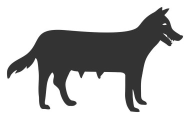 Flat Raster Dog Bitch Icon