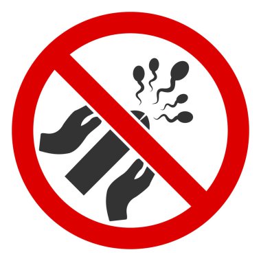 Flat Raster No Ejaculation Icon