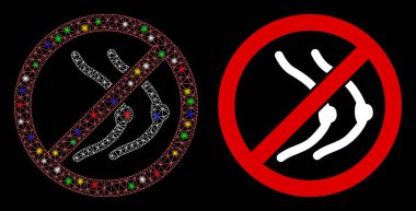 Işıl ışıl parlayan karkas Çıplak Meme Yok Simgesi