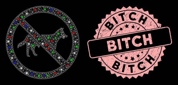 Mesh No Dog Bitch with Flash Spots and Bitch Seal