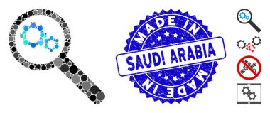 Kolaj Arama Araçları Araç Simgesi ile Suudi Arabistan Mührü Yapımı