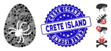 Girit Adası Mührü ile Mozaik Parazit Yumurta Simgesi