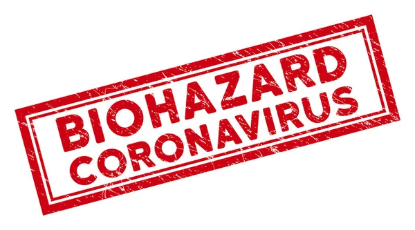 Doppelt gerahmtes Wasserzeichen für das Biohazard Coronavirus — Stockvektor